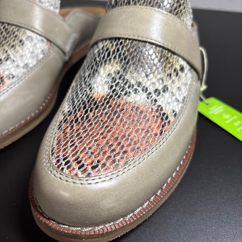 Taos Footwear Beige and Snake Print Loafers